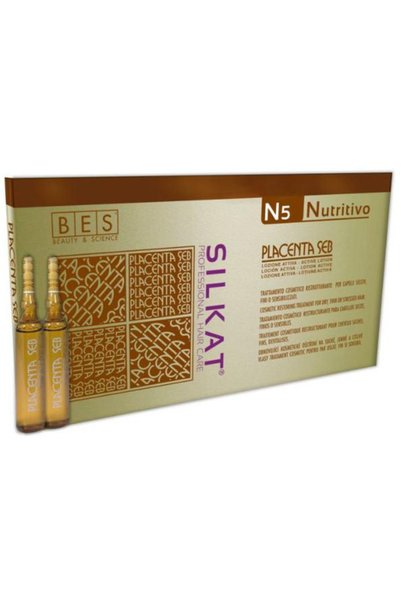BES Lotiune Activa pentru Par - Silkat N5 Nutritivo Placenta Seb, 12 fiole x ...