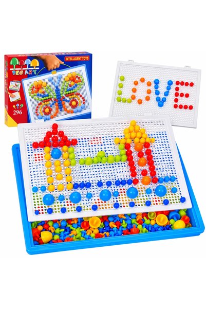 Selgot Puzzle educativ cu mozaic în formă de ciupercă, 296 de piese • • Casă ...