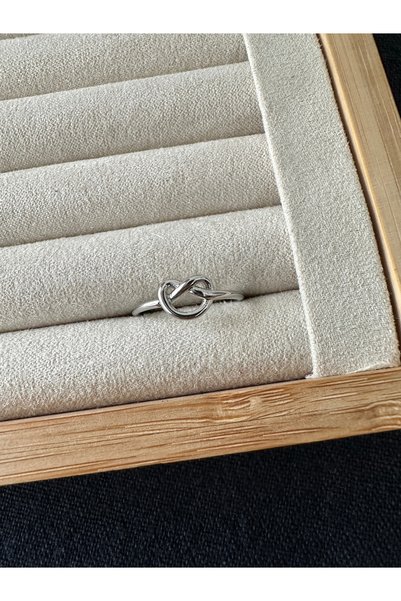ringbox Silver Color Basic Knot Ring