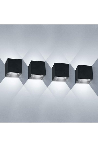 Noonedibs Lampă de perete LED pentru interior, 12W, pachet de 4, lampă de per...