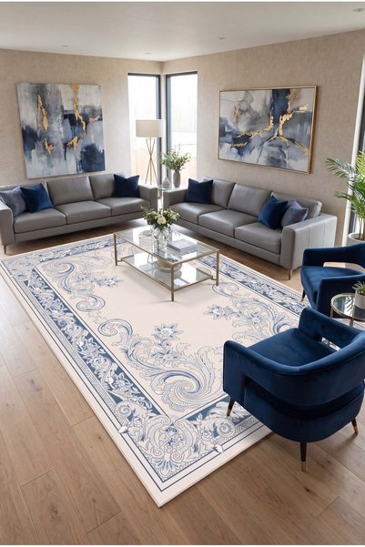 Al Kaffary Carpet سجادة منطقة ريمز من ألكافاري، لون كريمي، 160 × 230 سم