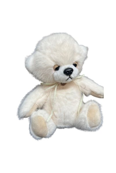 OEM Плюшена играчка, мече, 22 см, кремаво