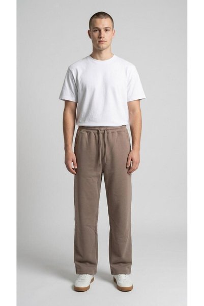 TENA Men's Cocoa Three-Strand Ruffled Waistband Baggy Sweatpants