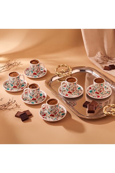 Aryıldız Elis 12 Parça 6 Kişilik Kahve Fincan Takımı 90 ml