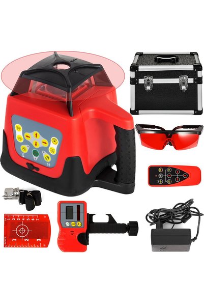 VEVOR Nivelă laser rotativă, Greutate: 2 kg, Alimentare: DC 4.8-6 V (4 sectio...