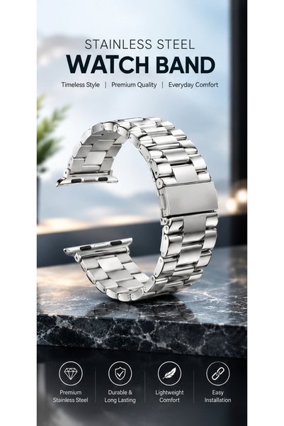 Primo Plus Premium Stainless Steel Watch Band *Timeless Style & Everyday Comfort