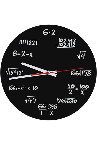 Noonedibs Ceas de perete acrilic, Ceas de perete creativ cu matematică, Desig...