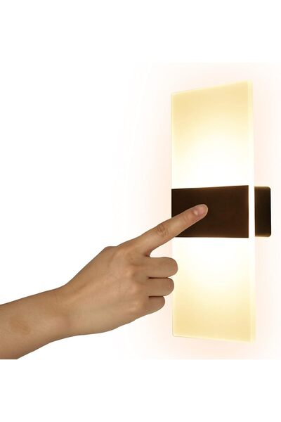 Noonedibs Lampă de perete magnetică modernă cu control tactil LED, 2,5 W, cu ...