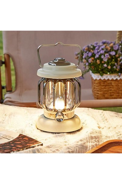Generic أضواء تخييم LED، فانوس محمول بتصميم عتيق، مقبض تعتيم متدرج، مصباح مكت...
