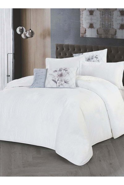 Generic Brand Donetella Duvet Set 4-Pcs Single Size Striped Microfiber Bed Se...