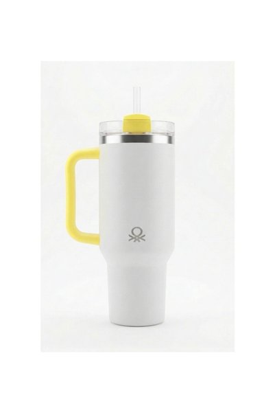 United Colors of Benetton Benetton Stainless Steel Thermos 900 ml with Straw ...