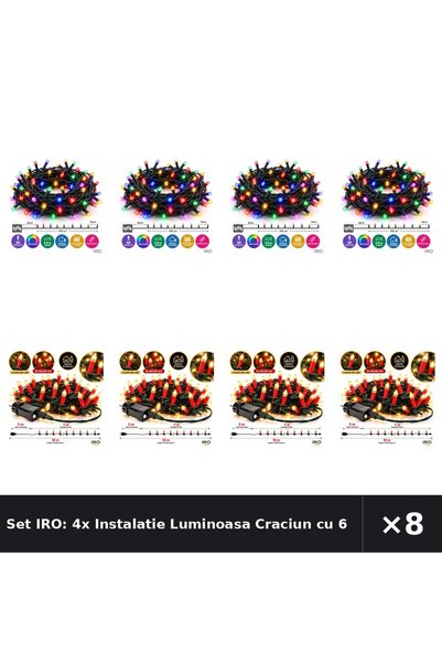 IRO Σετ: 4x Χριστουγεννιάτικα Φωτάκια με 60 LED + Χριστουγεννιάτικα Φωτάκια, ...