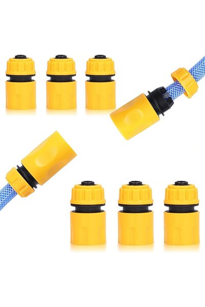 Generic Hose End Connector, 6 Pack 1/2 Inch Quick Connect Garden Hose Fitting...