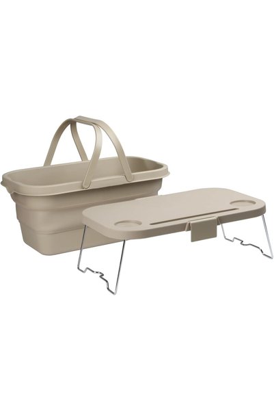 ACTEN Portable Large Capacity Picnic Basket, Leak-Proof Collapsible Camping B...