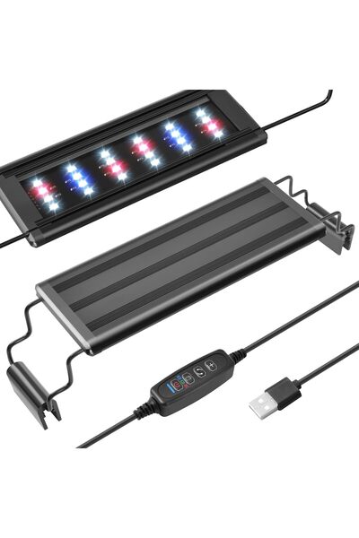 Generic ضوء LED صغير لحوض السمك عبر USB، ضوء كامل الطيف لحوض السمك مع أقواس ق...