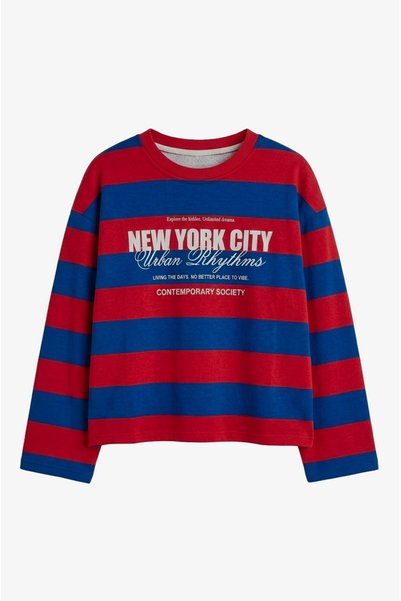 Havoş Red New York City Printed Sweatshirt