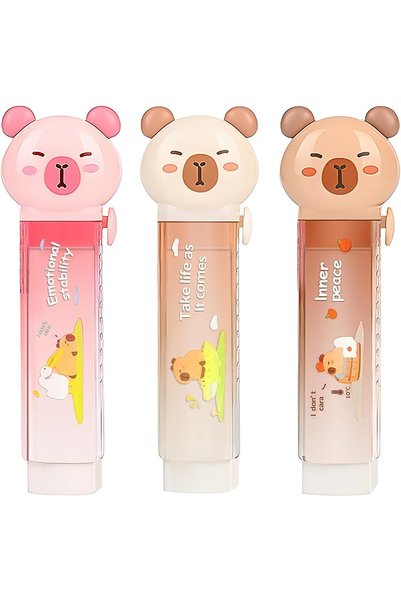 Generic 3Pcs Retractable Pencil Erasers, Cute Erasers,Capybara Eraser,Suitabl...