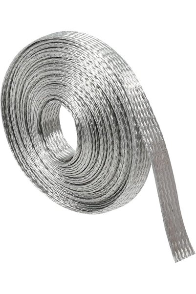 Generic كابل نحاسي مسطح مطلي بالقصدير مضفر للحماية والتغليف 5/16"(8 مم) - 50 قدم