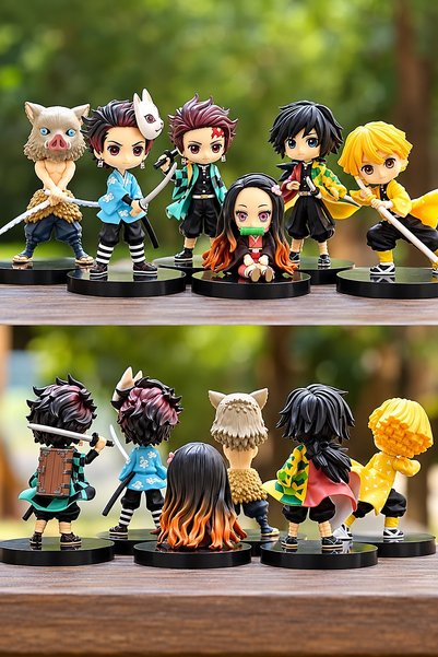 Retoys Japonya Animeler Iblis Avcısı Kimetsu Yaiba Kamado Tanjirou Nezuko Agatsuma 6lı Figür Karakterler