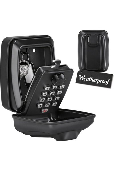 Generic Metal Key Lock Box with Cover, 12-Digit Combination, Wall Mounted