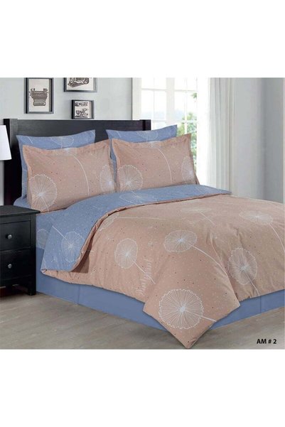 Generic Brand Amali 6 Pieces Bedsheet Set Queen Size (160 x 200+35cm) Includi...