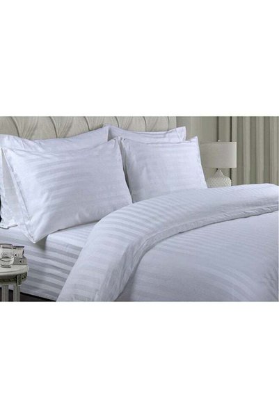 Generic Brand RISHAHOME 6-Piece King Size Duvet Cover Set With Stripes Includ...