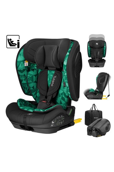 Tulano Scaun auto copii cu isofix Zooma 55 Negru/Verde i-Size 76-150 cm, SIP ...