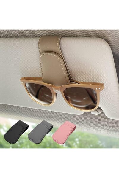 Generic Car Sunglasses Holder, Microfiber Leather Magnetic Visor Clip with Ca...