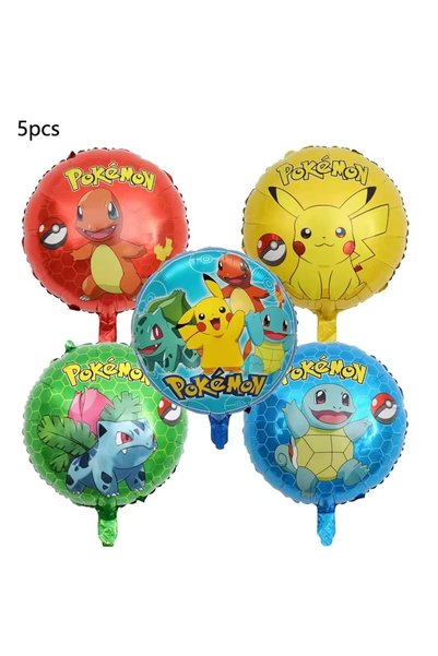 Choice 5PCS Pokemen Pikachu Foil Balloon Birthday Party Decoration supplies f...