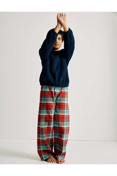 Marks & Spencer Polar Üst ve Ekose Desenli Pijama Takımı