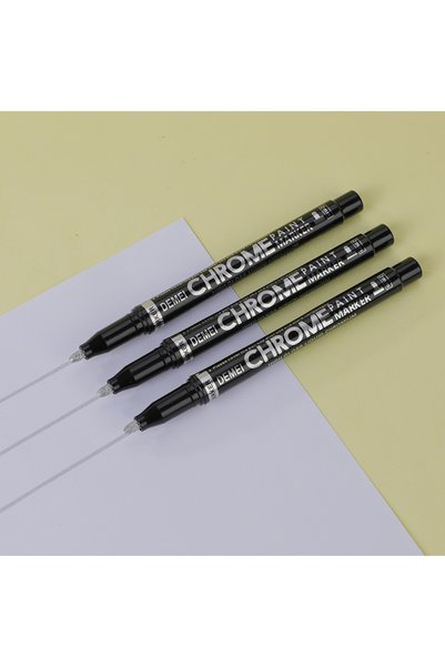 Choice Silver-3pcs 3/2/1pcs Chrome Mirror Marker Pen 2mm DIY Reflective Paint...