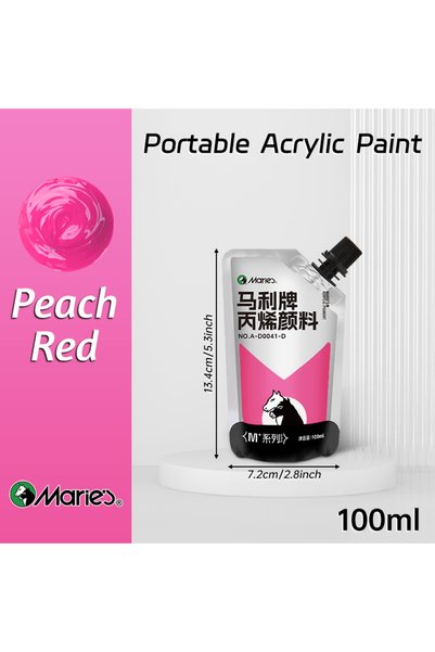 Choice Peach Red 100ml Marie's Acrylic Paint,Assorted Colors,Waterproof,Pigme...
