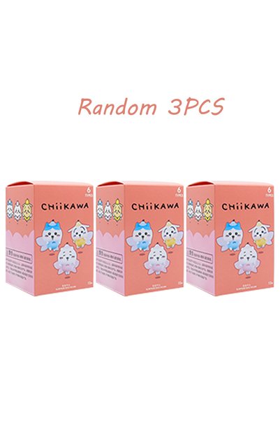 BANDAI Random 3pcs Chiikawa Cute Anime Figurine Set Usagi Hachiware Figure Ca...