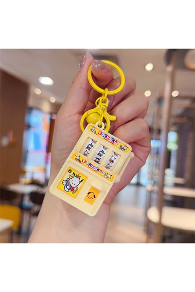 Choice 2 Kawaii Cute Cat Fruit Machine Keychain Cartoon Swinging Fun Gift for...
