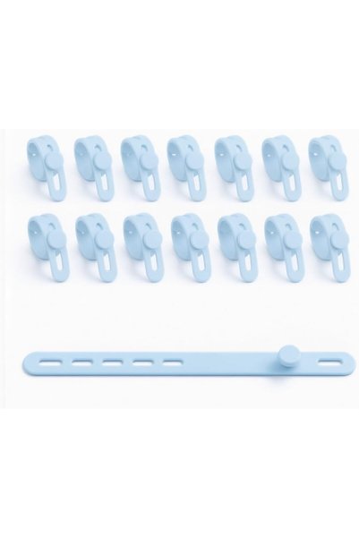 Generic روابط كابلات سيليكون من FU YING، 15 قطعة، منظم أسلاك قابل لإعادة الاس...