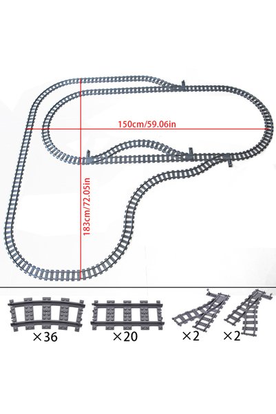 Choice HF9 MOC Compatible With LEGO Train Track Combination Scene Building Bl...