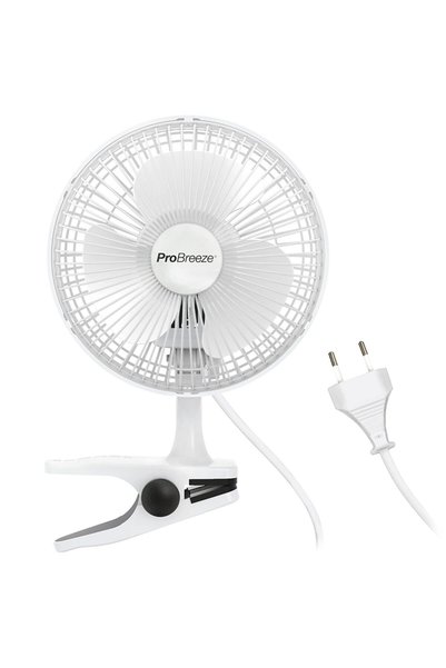 Pro Breeze Мини вентилатор с щипка, 20 см диаметър, 2 степени на скорост, здр...
