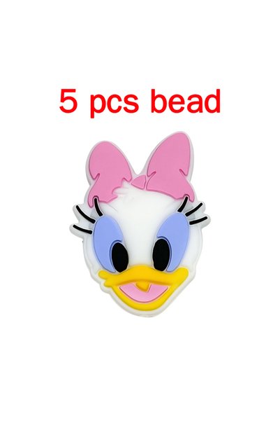 Choice 5pcs bead 5pcs Silicone Cartoon Beads Pacifier Chain Baby DIY Care Nip...
