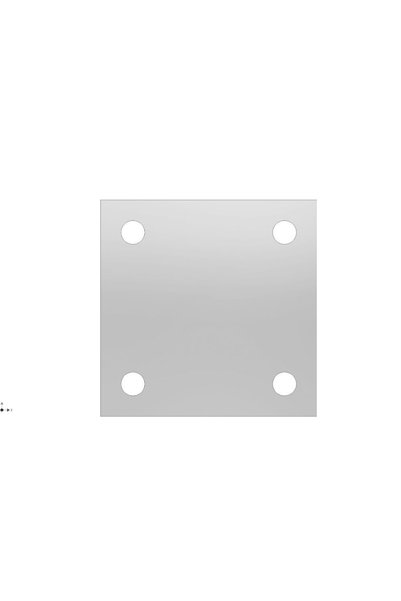 RVG Set de 5 plăci 180x180x6mm cu găuri cu diametrul de 12mm