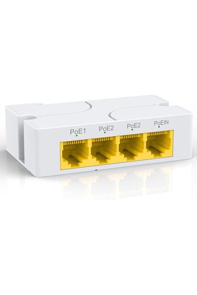 NALACAL موسع Poe جيجابت، مع 3 مخارج Poe، متوافق مع معيار IEEE 802.3af/At، مكر...