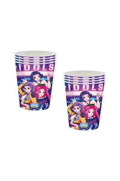 Choice Cups-10Pcs Pop Star Disposable Tableware Anime Idol Birthday Theme Par...