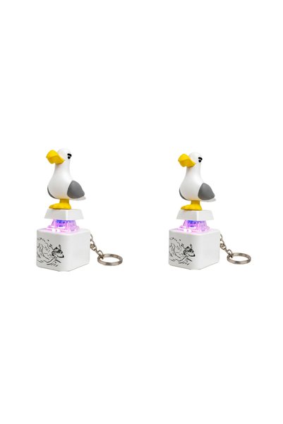 Choice 2PCS Mine bird toy keychain with sound and LED light rechargeable bird...