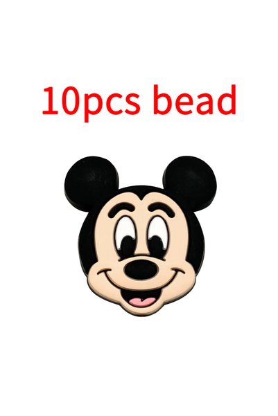 Choice 10pcs bead 10pcs Silicone Cartoon Bead Baby Pacifier Bead Pacifier Cha...