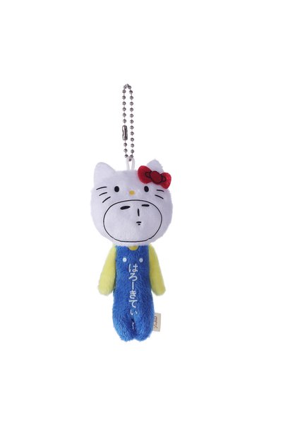 Miniso سلسلة مفاتيح على شكل شخصية هالو كيتي الكرتونية اللطيفة، دمية محشوة ظري...