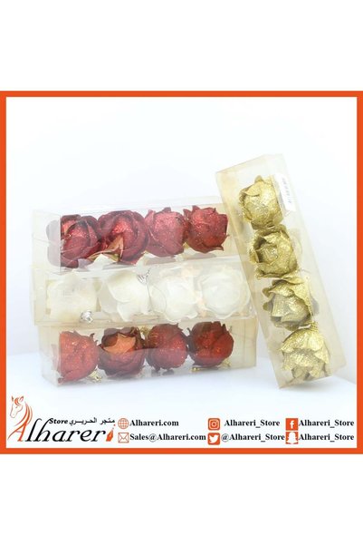 Alhareri Store طقم 4 ورود فلين زينة الاعياد والمناسبات