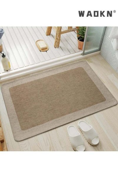 Generic Brand WAOKN Square Bath Mat, Non Slip Bath Mat, Thin Bathroom Rugs Fi...
