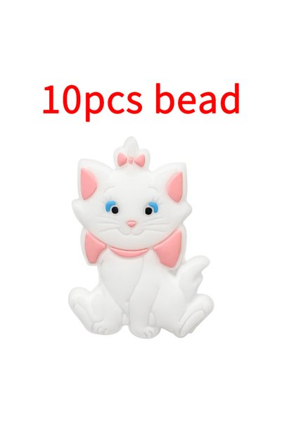 Choice 10pcs bead 10pcs Silicone Cartoon Bead Baby Pacifier Bead Pacifier Cha...