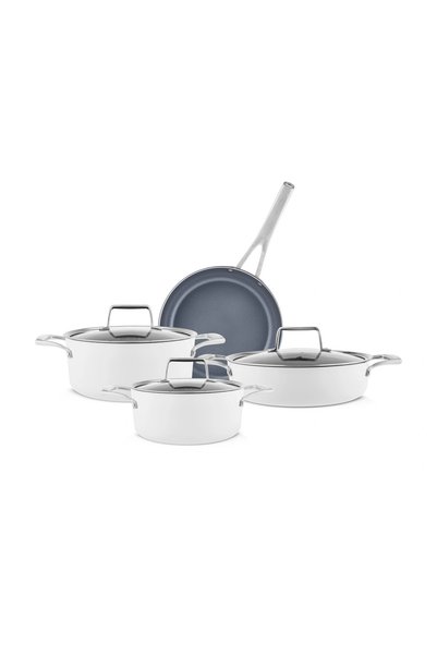 Karaca Swiss Crystal 0 Oil-Resistant, Non-Stick Marly 7-Piece Cookware Set, C...
