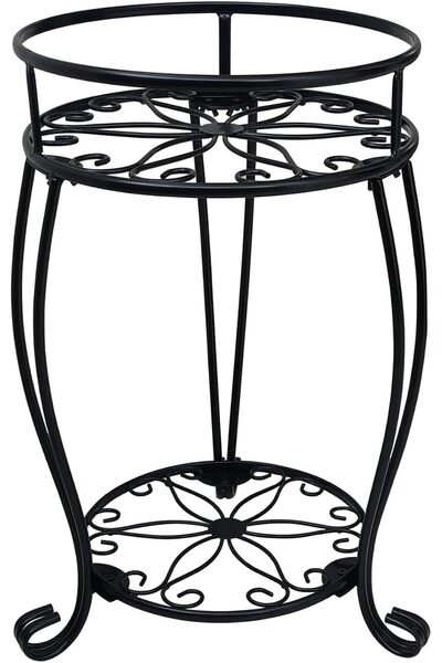 Generic 2 Tier Plant Stand, 19.2 inch Tall Metal Potted Holder Rack,Indoor Ou...