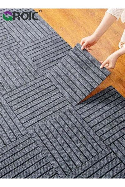 Generic Brand GROIC 12pcs Self-Adhesive Carpet, 30x30CM, Tiles Anti-Slip Reus...